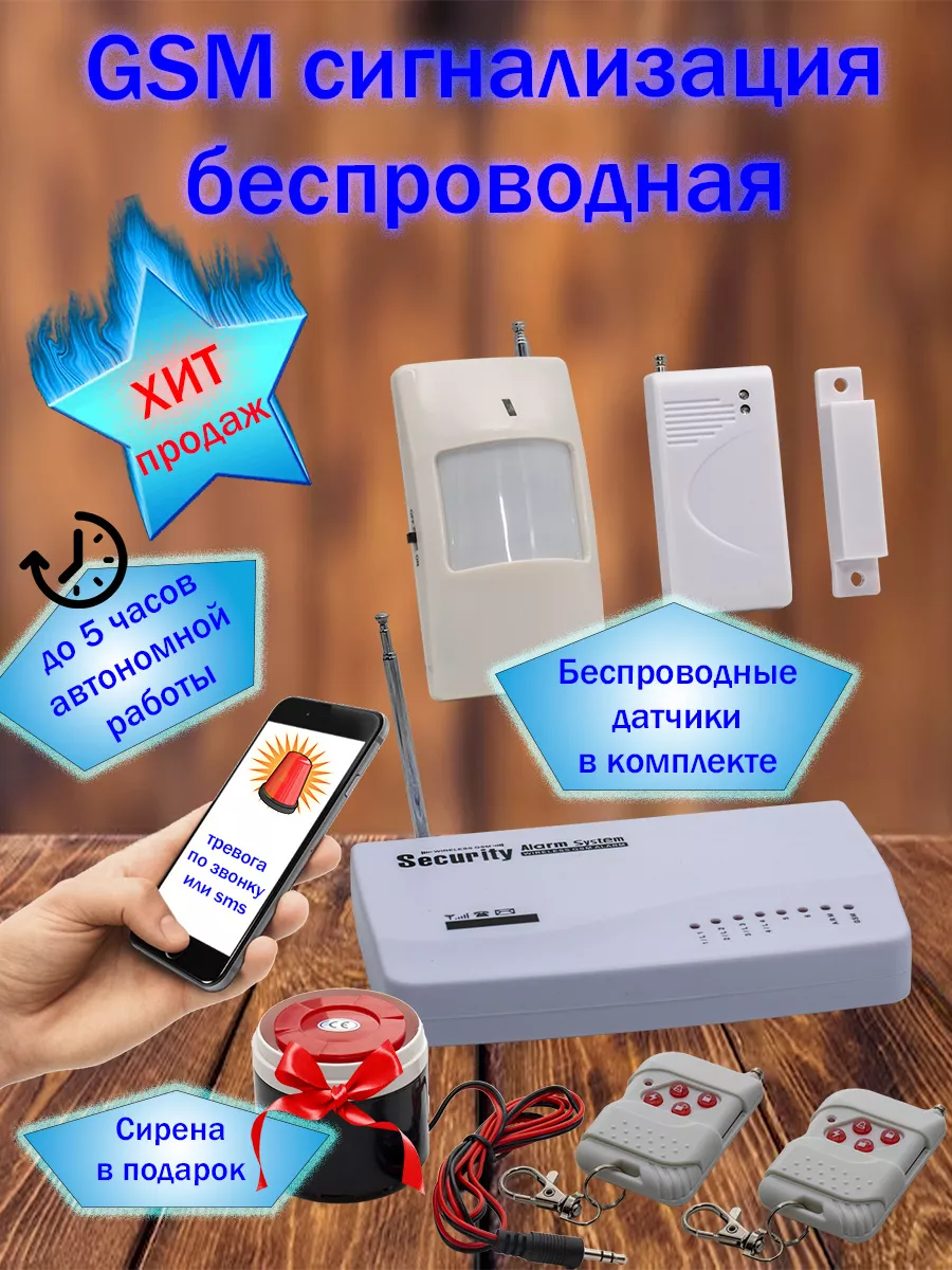Домашняя беспроводная GSM сигнализация Alarm System