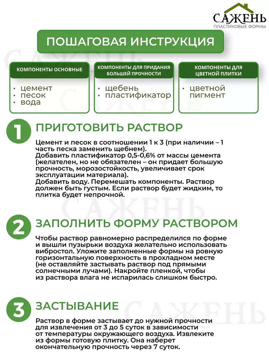 Изготовление тротуарной плитки своими руками