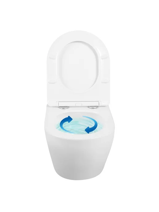 Azario Унитаз подвесной безободковый микролифт Ester AZ-87265, белый, фото 7