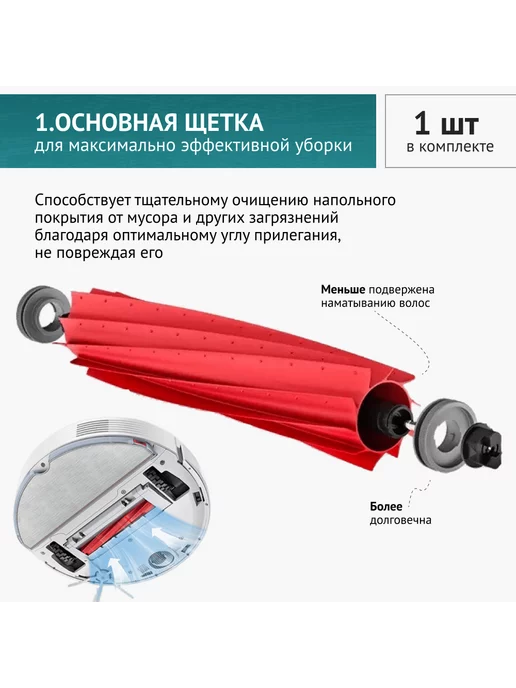 DOCTOR FILTERS Комплект белый 5 шт. для робот-пылесоса Xiaomi Roborock Q7, 5 шт, фото 2