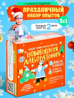 Опыты для детей новогодняя лаборатория Наукасити 176338590 купить за 465 ₽ в интернет-магазине Wildberries