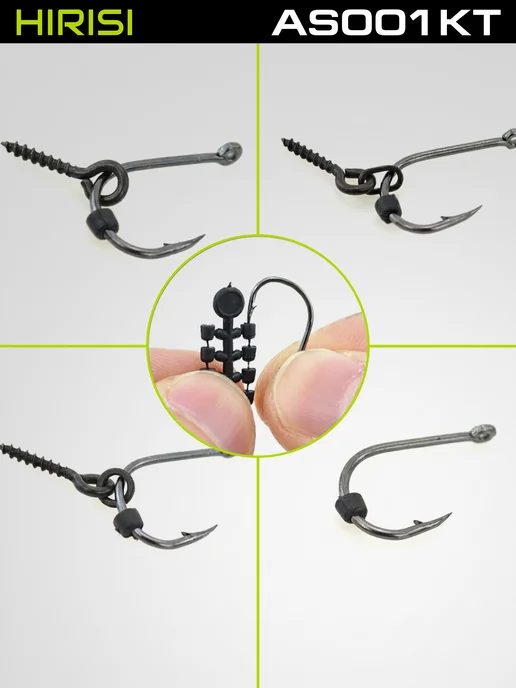 HIRISI tackle Винты для бойлов со стопорами AS001KT 50+20 шт, 20 шт, фото 4