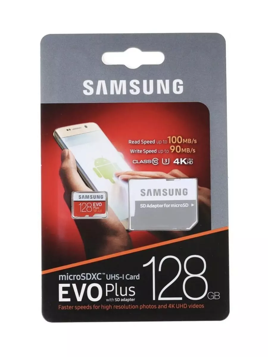 Карта памяти Samsung EVO Plus 128 ГБ Memory Card 176357267 купить за 1 111  ₽ в интернет-магазине Wildberries