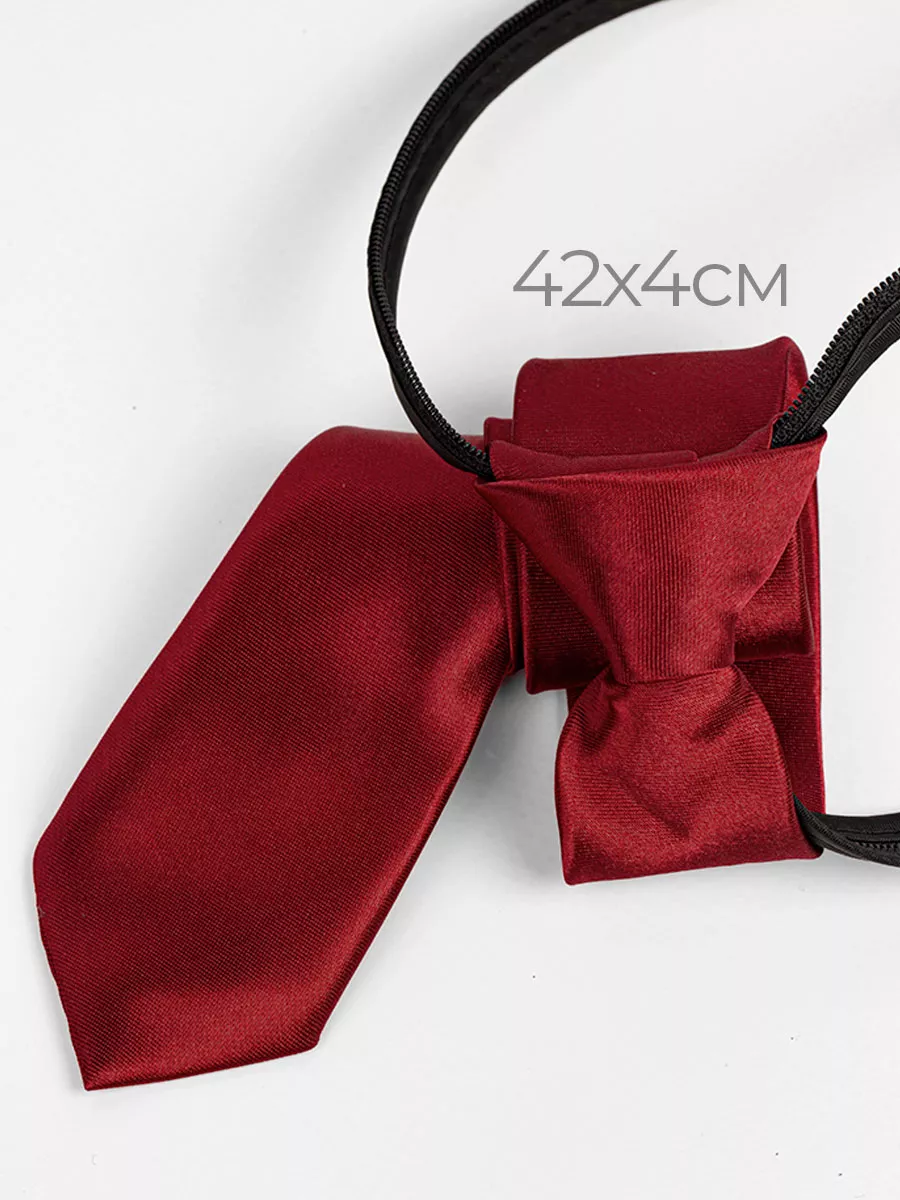 Галстук бордовый для подростка школьный