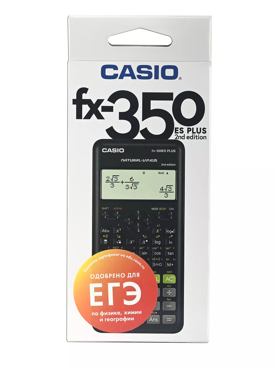 Непрограммируемый калькулятор FX-350ESPLUS-2WETD CASIO 176400038 купить за  1 881 ₽ в интернет-магазине Wildberries