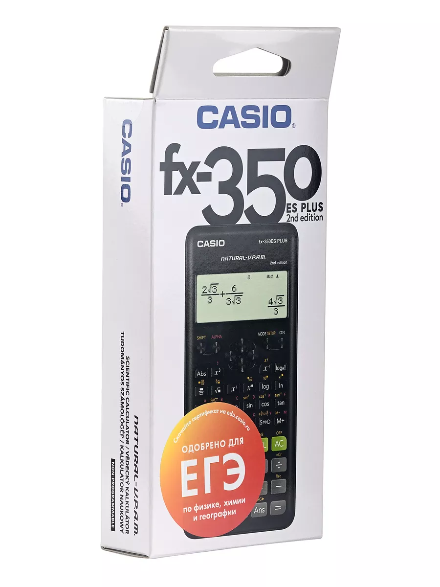 Непрограммируемый калькулятор FX-350ESPLUS-2WETD CASIO 176400038 купить за  1 881 ₽ в интернет-магазине Wildberries