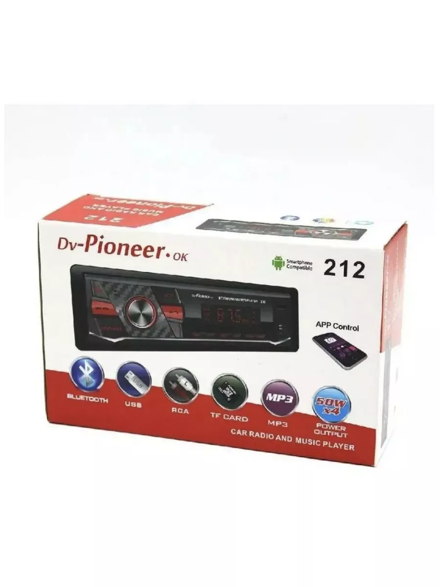 Магнитола для автомобиля Pioneer 1 Din DV 214 tehno_shop 176415987 купить  за 1 868 ₽ в интернет-магазине Wildberries