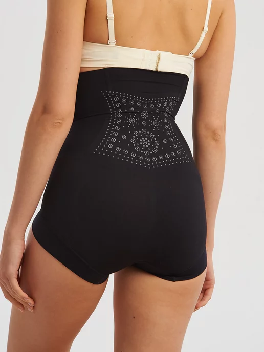 PREMIUM UNDERWEAR Утягивающие трусы корсет корректирующее белье женское, черный, фото 5