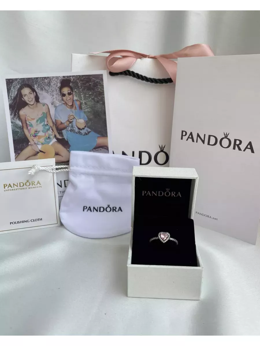 Кольцо Розовое сердце PANDORA 176427797 купить за 1 561 ₽ в  интернет-магазине Wildberries