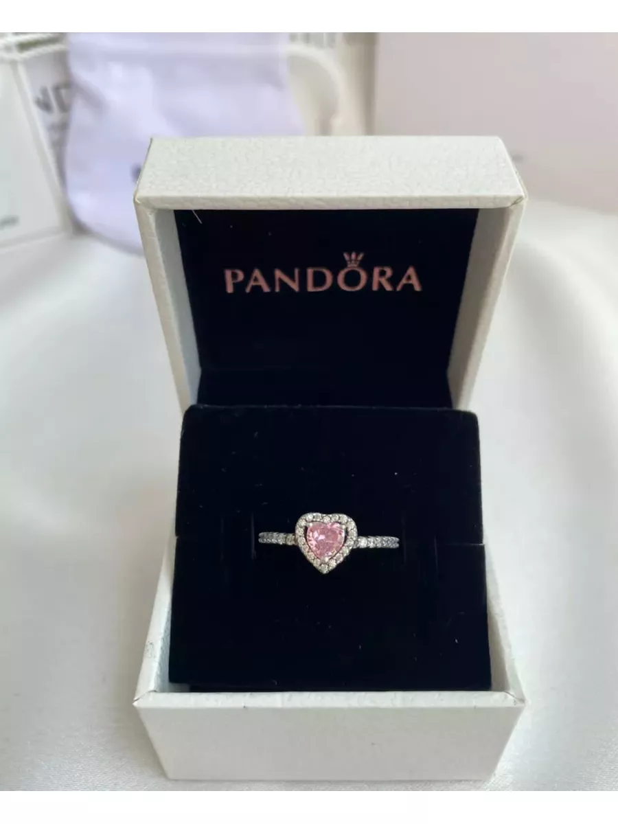 Кольцо Розовое сердце PANDORA 176450854 купить за 1 740 ₽ в  интернет-магазине Wildberries