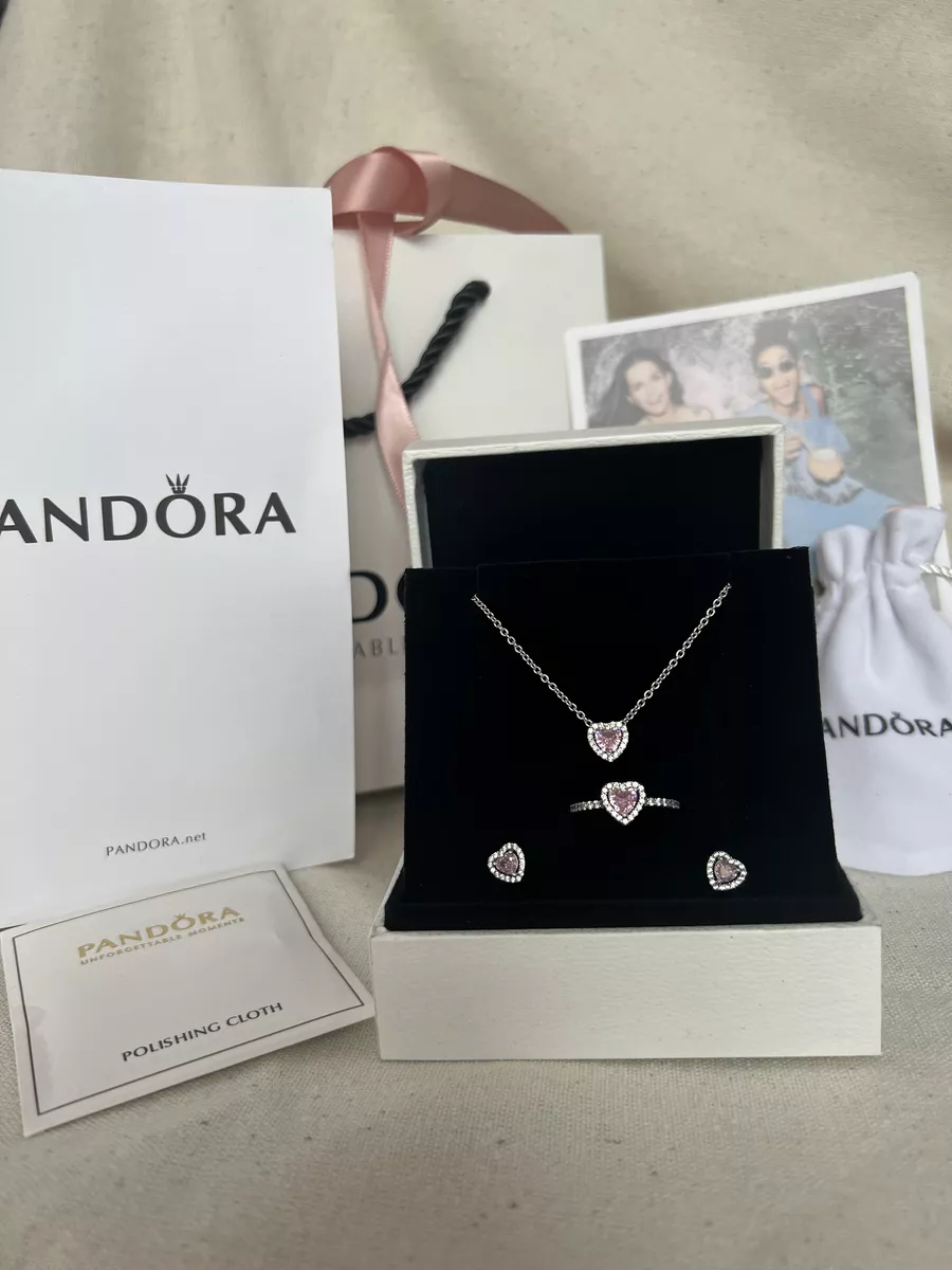 Комплект Розовое сердце PANDORA 176468374 купить за 4 644 ₽ в  интернет-магазине Wildberries