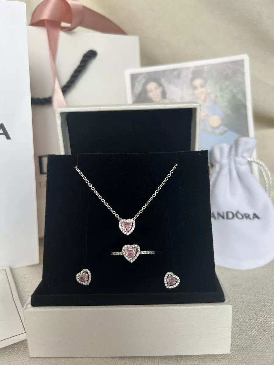 Комплект Розовое сердце PANDORA 176512299 купить за 4 484 ₽ в  интернет-магазине Wildberries