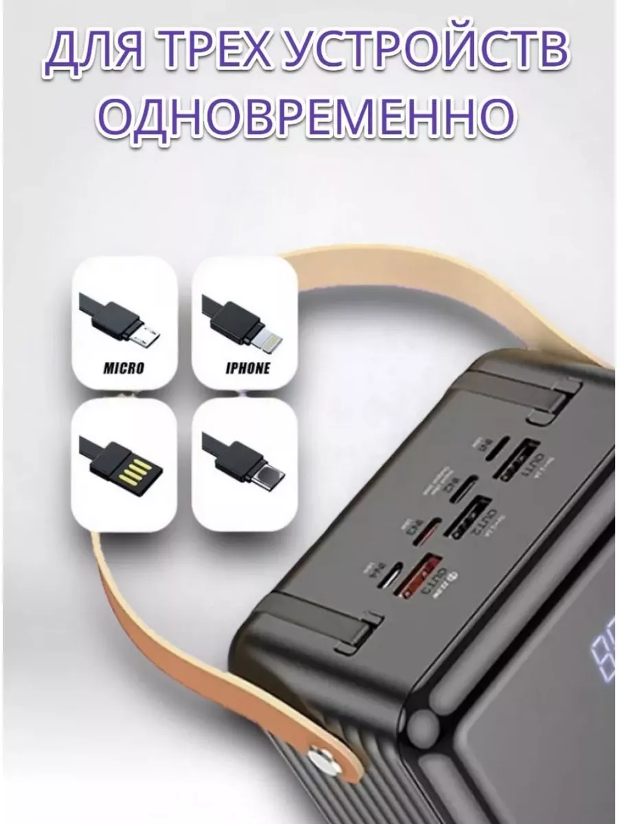 Мощный повербанк 80000 mAh с быстрой зарядкой BJ38 OPPO 176522885 купить за  9 782 ₽ в интернет-магазине Wildberries