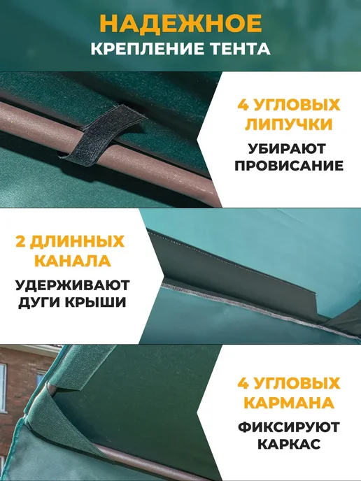 Fler Тент для качелей Золотая корона (250х173 см) зеленый, 250x173 см, фото 3