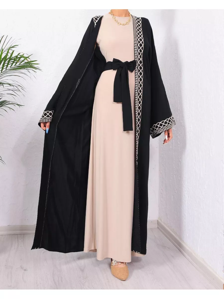 Абая накидка нарядная мусульманская с поясом Muslim-Fashion 176534265  купить в интернет-магазине Wildberries