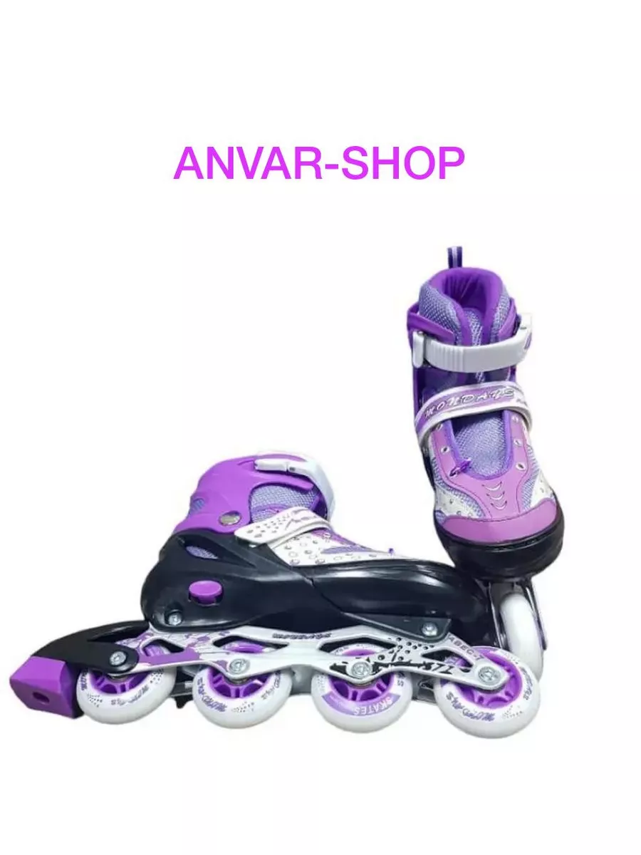 ANVAR-SHOP ролики раздвижные яркие для детей и взрослых