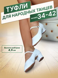 Туфли для народных танцев на широком каблуке с ремешком ProDance Shop 176547589 купить за 1 930 ₽ в интернет-магазине Wildberries