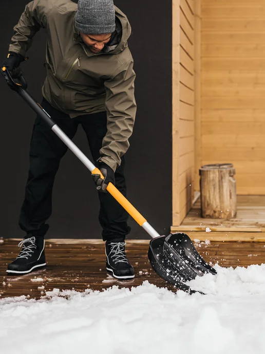 FISKARS Лопата для снега большая телескопическая Фискарс X-series, черный, фото 7