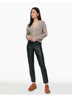 Зелёные зауженные брюки Slim из экокожи Gloria Jeans 176699391 купить за 959 ₽ в интернет-магазине Wildberries