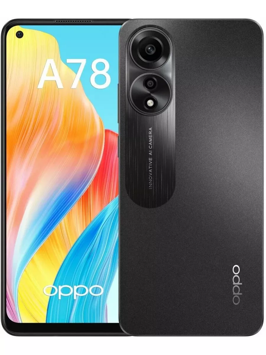 Смартфон Oppo A78 8/128Gb Mist Black OPPO 176784631 купить за 13 927 ₽ в  интернет-магазине Wildberries