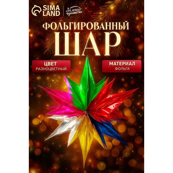 Новогодний шар, украшение декоративное 32 см
