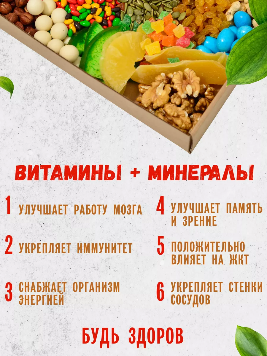 Сладкий подарочный набор орехов и сухофруктов Pikaloff 176909329 купить за  1 018 ₽ в интернет-магазине Wildberries