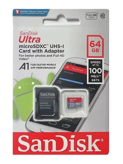 Карта памяти для телефона 64 ГБ micro SD Sandisk 176942197 купить за 662 ₽ в интернет-магазине Wildberries