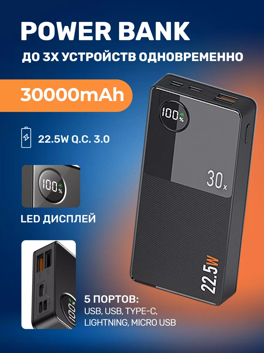 Внешний аккумулятор Xiaomi Mi Power Bank 2i 10000 mah 2 USB Silver