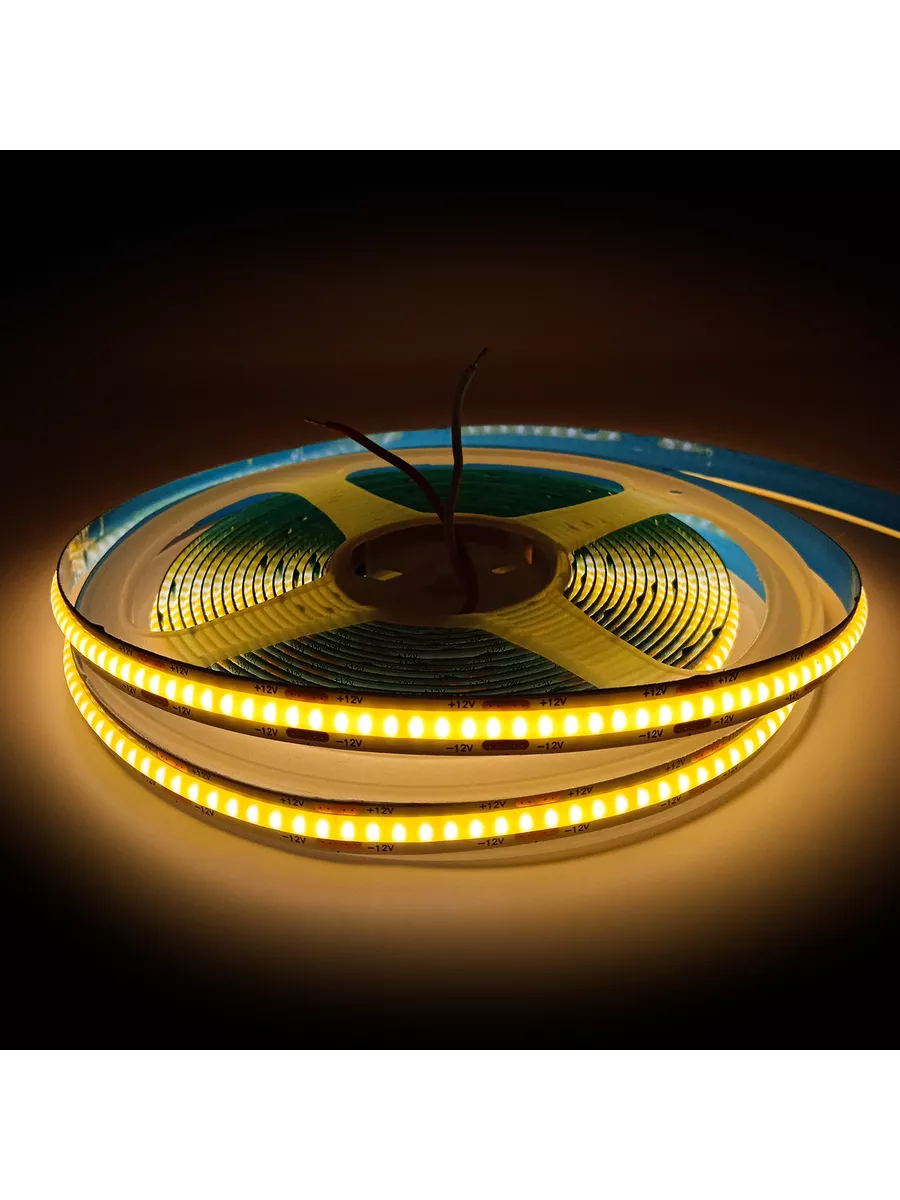 Светодиодная лента COB 384 led/м 12W 12v IP44 3000К 5м. Giant4 176942677  купить за 1 857 ₽ в интернет-магазине Wildberries