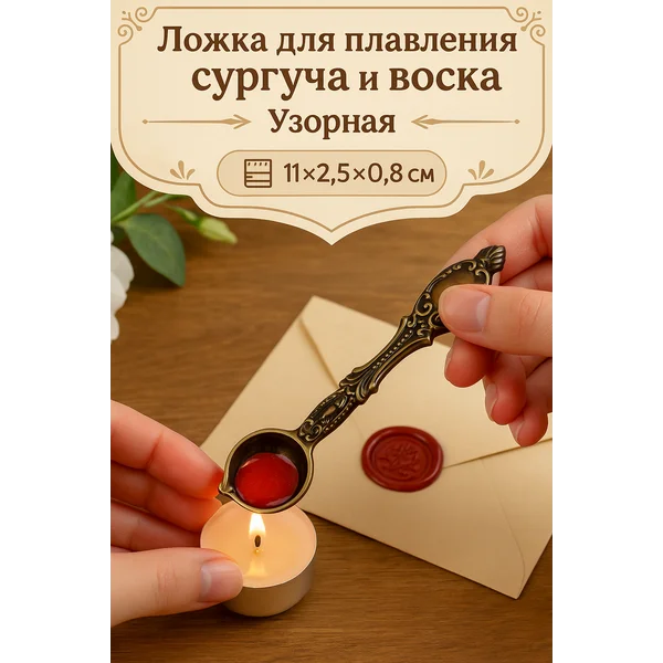 Ложка для сургуча узорная