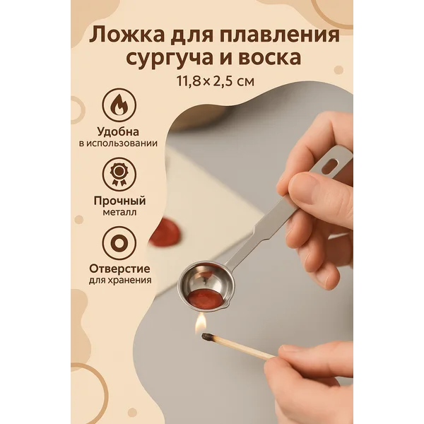 Ложка для сургуча 14 гр 11,8х2,5 см