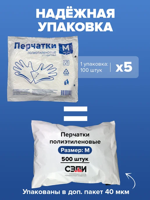 Perfect kit Перчатки одноразовые полиэтиленовые косметические прозрачные, прозрачный, фото 5