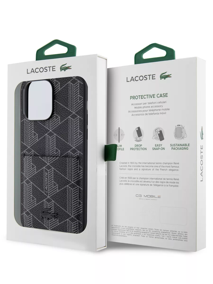 Чехол на iPhone 14 Pro Max экокожа с картхолдером PU leather Lacoste  177023537 купить за 3 217 ₽ в интернет-магазине Wildberries