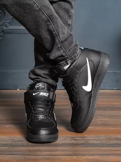 кроссовки зимние nike air force 1 черные TS.STYLE 177035317 купить