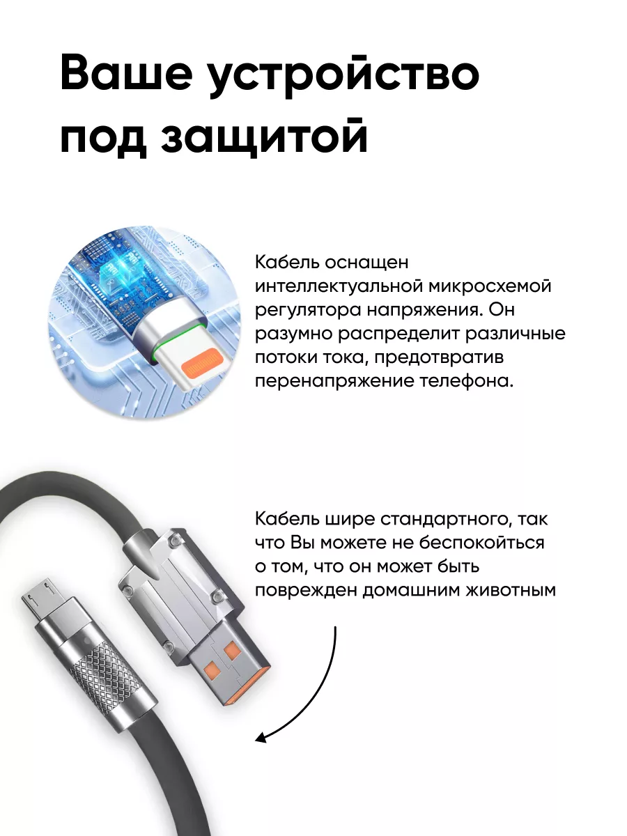 Кабель для быстрой зарядки телефонов и аксессуаров Micro USB MILLIANT ONE  177037828 купить за 413 ₽ в интернет-магазине Wildberries