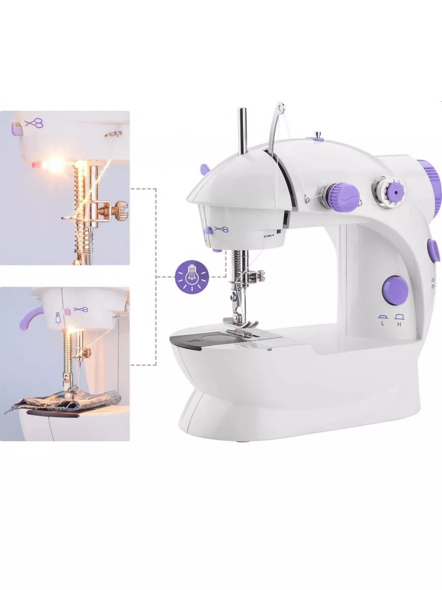 Швейная машинка электрическая портативная машина с педалью 177113393 купить  за 994 ₽ в интернет-магазине Wildberries
