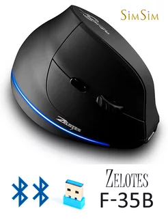 Вертикальная Bluetooth мышь F-35B Zelotes 177136821 купить за 1 352 ₽ в интернет-магазине Wildberries