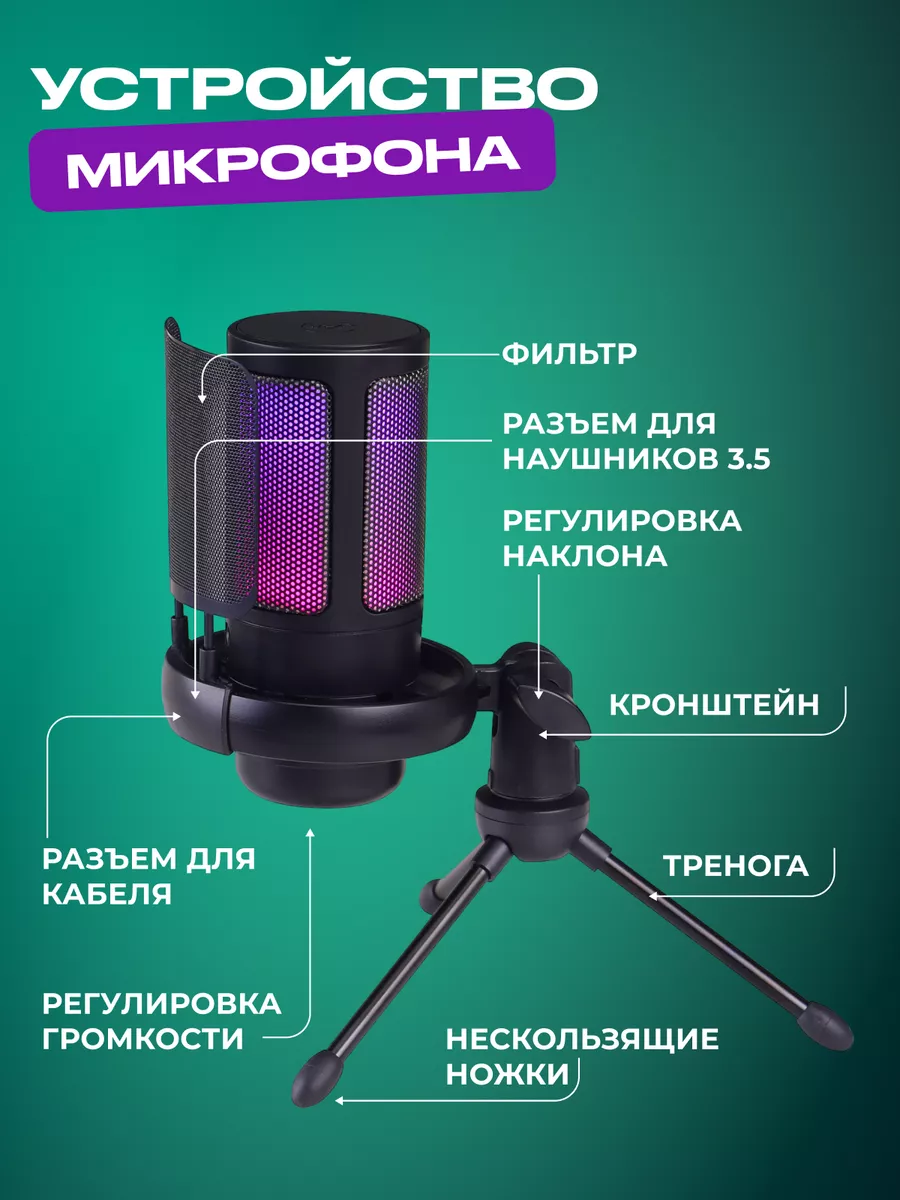 Всенаправленный микрофон для пк игровой BroStore 177144725 купить за 1 803  ₽ в интернет-магазине Wildberries