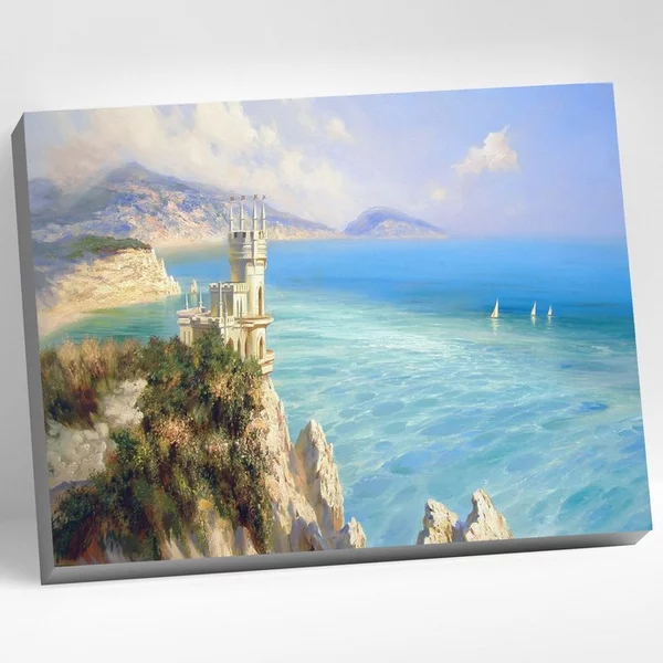 Картина по номерам "Крым. Ласточкино гнездо" 25 цветов