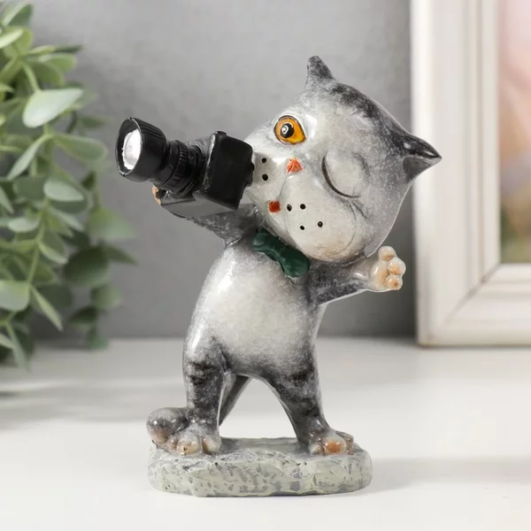 Сувенир «Котишка фотограф» 6х5,5х13 см