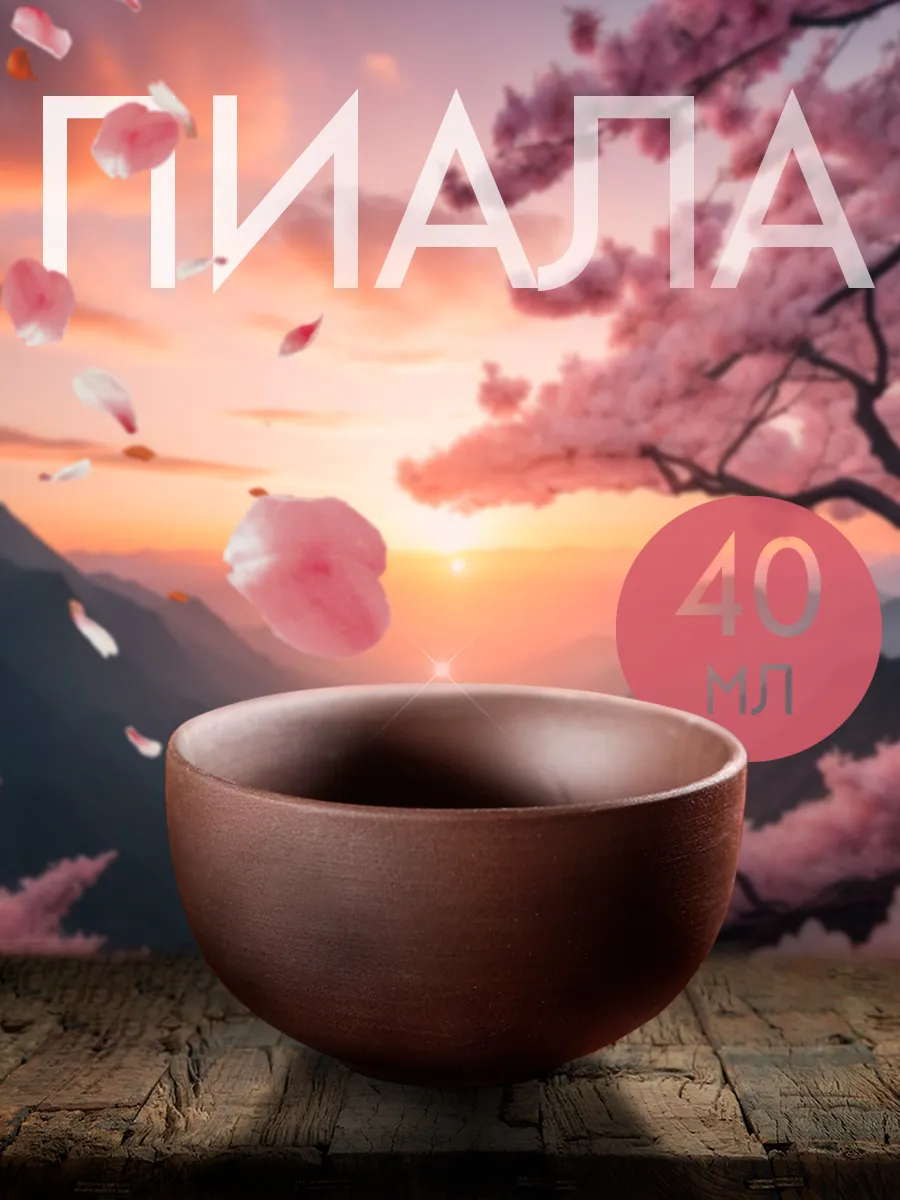 Пиала для чая 40 мл "Красная глина", 5,5х3 см