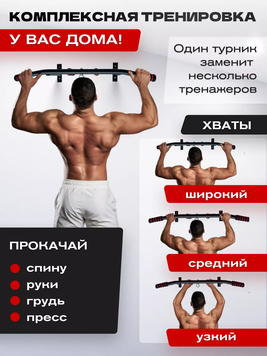 Турник настенный тренажер для дома фитнеса спорт инвентарь FitnessActive  177220233 купить в интернет-магазине Wildberries