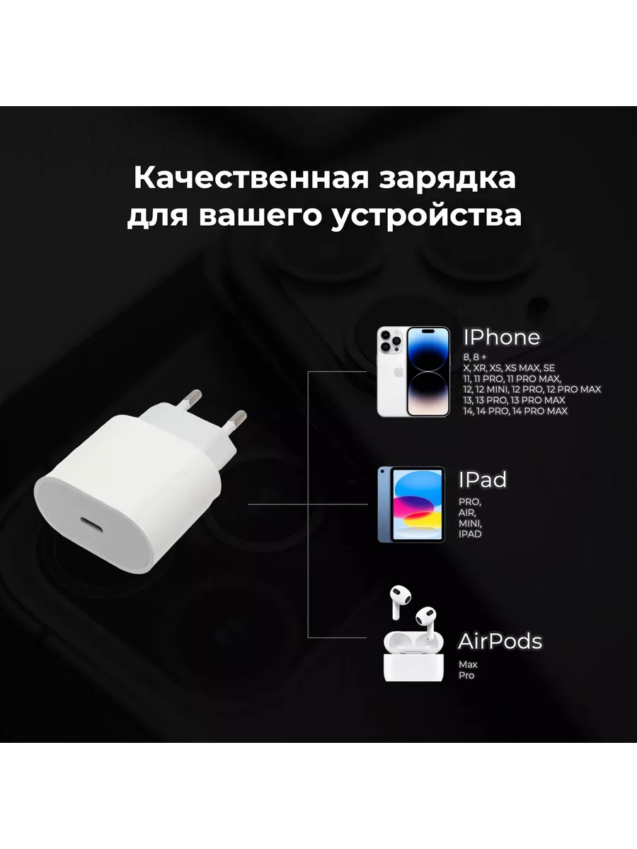 Блок для iPhone адаптер 20w