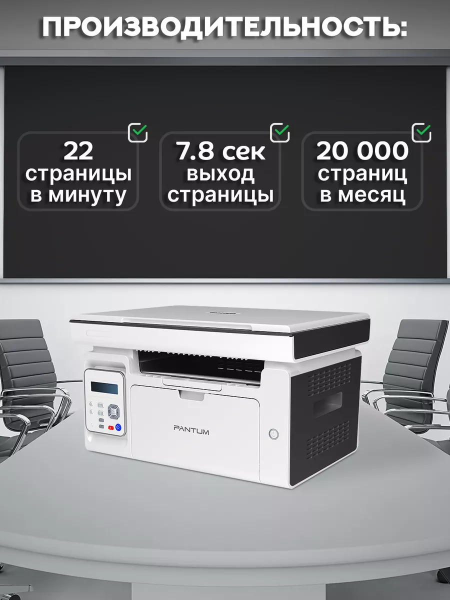 МФУ лазерное (печать, сканер, копир), с Wi-Fi, M6506NW Pantum 177243224  купить за 13 983 ₽ в интернет-магазине Wildberries