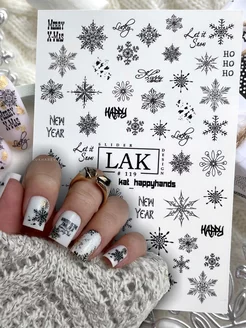 Слайдеры наклейки для ногтей новогодние снежинки LAK_NAILS 177262981 купить за 160 ₽ в интернет-магазине Wildberries