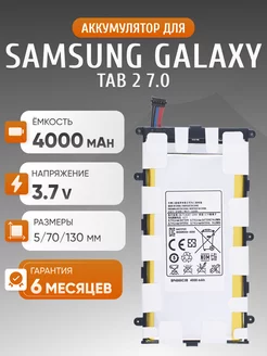 Аккумулятор для Samsung Galaxy Tab 2 7.0 ELEMENT 177296378 купить за 601 ₽ в интернет-магазине Wildberries