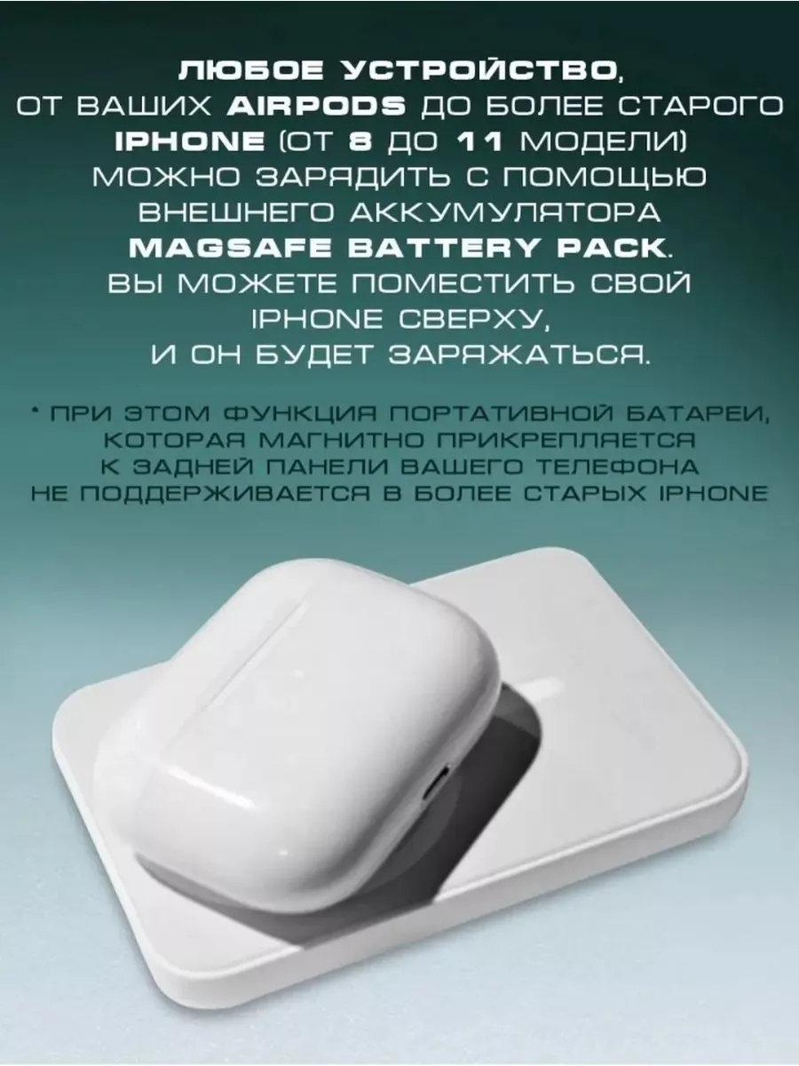 Беспроводная зарядка iphone магнитная powerbank 5000 mAh Trend Brend  177305505 купить за 734 ₽ в интернет-магазине Wildberries