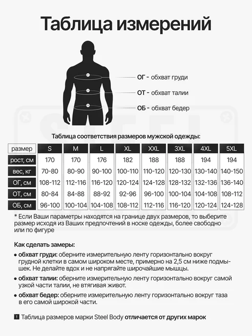 STEEL BODY Трико для пауэрлифтинга, черный, фото 2