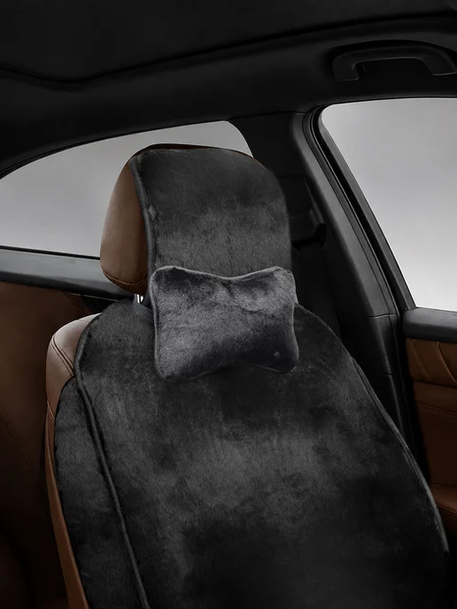 CarCape Меховые накидки на сиденье автомобиля, черный, фото 5