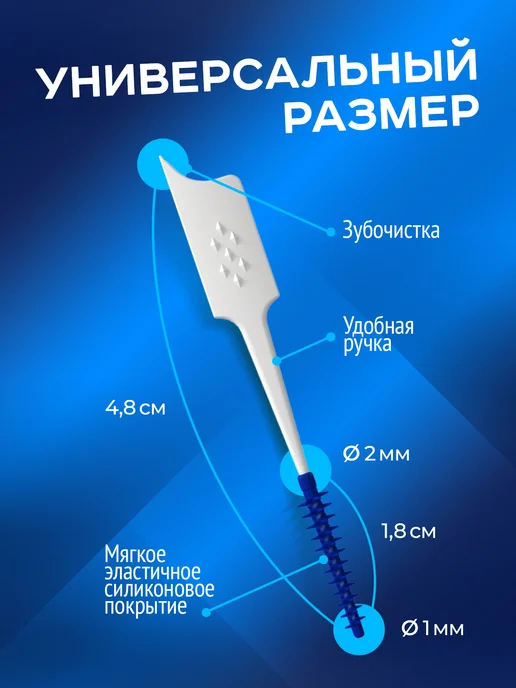 Ершик №1 Межзубные ершики для зубов и брекетов в наборе 120 шт, 120 шт, фото 2